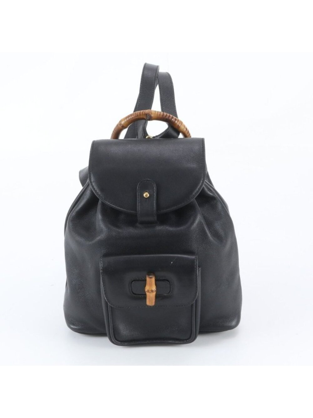 Gucci Vintage Bamboo Leather Backpack